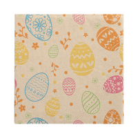 Papstar 20 Servietten, 3-lagig 1/4-Falz 33 cm x 33 cm natur &quot;Eggs&quot; aus recyceltem Papier