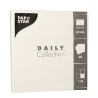 20 Servietten &quot;DAILY Collection&quot; 1/4-Falz 32 cm...