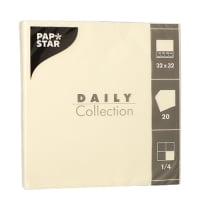 20 Servietten &quot;DAILY Collection&quot; 1/4-Falz 32 cm...