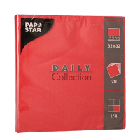 20 Servietten &quot;DAILY Collection&quot; 1/4-Falz 32 cm...