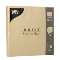 20 Servietten &quot;DAILY Collection&quot; 1/4-Falz 32 cm...