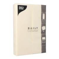 Papstar 50 Servietten &quot;DAILY Collection&quot; 48 cm x 30 cm champagner mit Besteckfalz