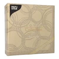 Papstar 50 Servietten &quot;ROYAL Collection&quot; 1/4-Falz 40 cm x 40 cm sand &quot;Bubbles&quot;