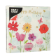 Papstar 20 Servietten, 3-lagig 1/4-Falz 33 cm x 33 cm &quot;Birthday Flowers&quot;