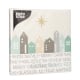 Papstar 20 Servietten, 3-lagig 1/4-Falz 33 cm x 33 cm &quot;Christmas Village&quot;