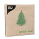 20 Servietten, 3-lagig 1/4-Falz 33 cm x 33 cm natur &quot;Christmastree with Star&quot; aus recyceltem Papier