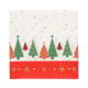 100 Servietten, 3-lagig 1/4-Falz 33 cm x 33 cm &quot;Plain Christmas Trees&quot;