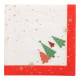 50 Servietten, 3-lagig 1/4-Falz 40 cm x 40 cm &quot;Plain Christmas Trees&quot;