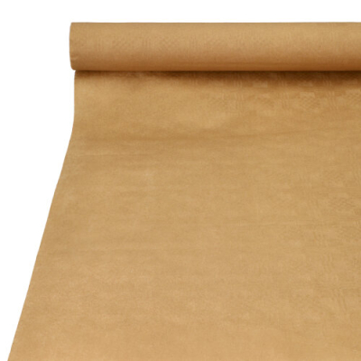 Papstar Papiertischtuch mit Damastpr&auml;gung 25 m x 1 m natur