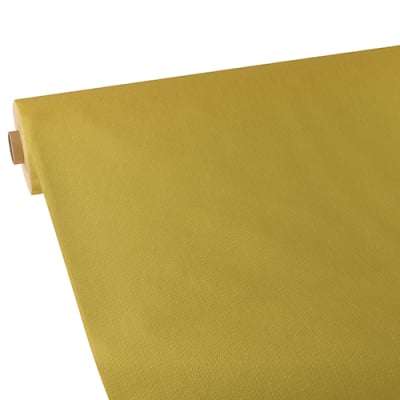 Tischdecke, stoff&auml;hnlich, Vlies &quot;soft selection plus&quot; 25 m x 1,18 m gold