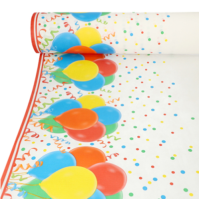 Tischdecke, stoff&auml;hnlich, Vlies &quot;soft selection plus&quot; 40 m x 1,18 m &quot;Lucky Balloons&quot;