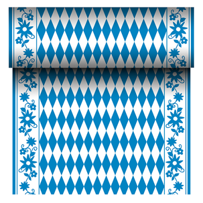 Papstar Tischl&auml;ufer, stoff&auml;hnlich, Airlaid 24 m x 40 cm &quot;Bayrisch Blau&quot;