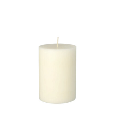 Papstar Stumpenkerze &Oslash; 70 mm x 100 mm weiss aus 100% Stearin, durchgef&auml;rbt