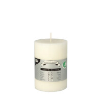 Papstar Stumpenkerze &Oslash; 70 mm x 100 mm weiss aus 100% Stearin, durchgef&auml;rbt