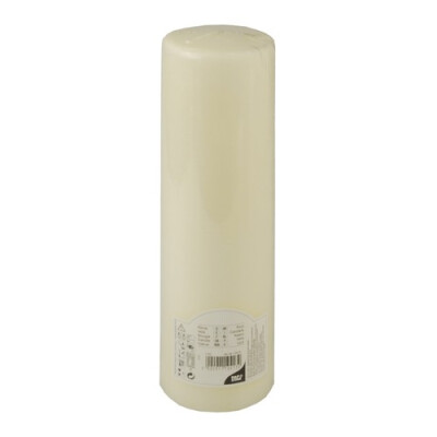 Papstar Stumpenkerze &Oslash; 80 mm x 290 mm elfenbein "Ivory" mit Flachkopf