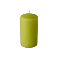 6 Stumpenkerzen &Oslash; 60 mm x 115 mm kiwi