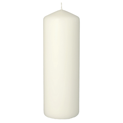 Stumpenkerze &Oslash; 70 mm x 200 mm weiss