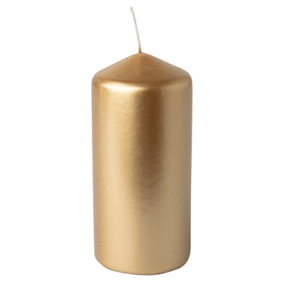 Stumpenkerze &Oslash; 60 mm x 130 mm gold