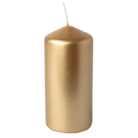 Stumpenkerze &Oslash; 60 mm x 130 mm gold