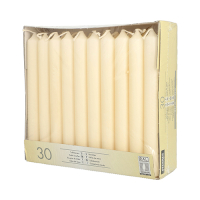 30 Tafelkerzen &Oslash; 2,1 cm x 19,6 cm creme