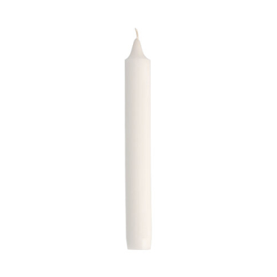 120 Haushaltskerzen mit Dornloch &Oslash; 2,45 cm x 20 cm weiss