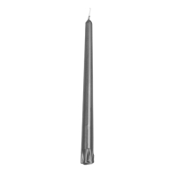 Papstar 8 Leuchterkerzen &Oslash; 2,2 cm x 25 cm grau aus 100 % Stearin