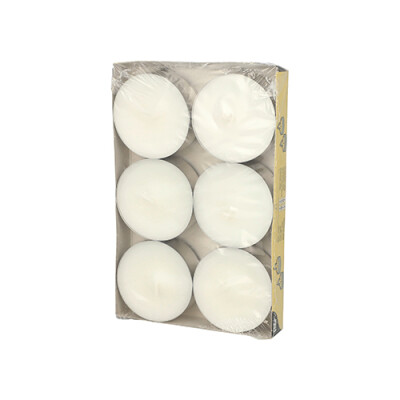 Papstar 6 Maxi Lichte &Oslash; 59 mm x 24 mm weiss