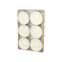 Papstar 6 Maxi Lichte Ø 59 mm x 24 mm weiss