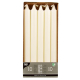 Papstar 10 Kronkerzen &Oslash; 2,2 cm x 24 cm weiss aus 100 % Stearin
