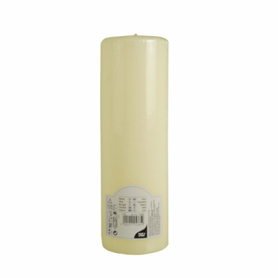 Papstar Stumpenkerze &Oslash; 80 mm x 250 mm elfenbein "Ivory" mit Flachkopf