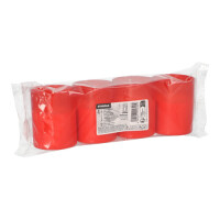 Papstar 4 Grablichte "Stundenbrenner" &Oslash; 5 cm x 6,5 cm rote H&uuml;lle