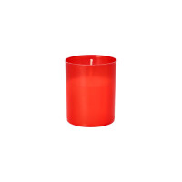 Papstar 4 Grablichte "Stundenbrenner" &Oslash; 5 cm x 6,5 cm rote H&uuml;lle