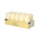 10 Stumpenkerzen &Oslash; 40 mm x 90 mm creme