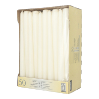 50 Leuchterkerzen &Oslash; 2,2 cm x 25 cm weiss