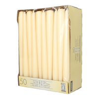 50 Leuchterkerzen &Oslash; 2,2 cm x 25 cm champagner