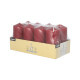 8 Stumpenkerzen &Oslash; 50 mm x 100 mm bordeaux
