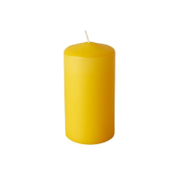 6 Stumpenkerzen &Oslash; 60 mm x 115 mm goldgelb