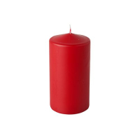 6 Stumpenkerzen &Oslash; 60 mm x 115 mm rot