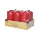 6 Stumpenkerzen &Oslash; 60 mm x 115 mm rot