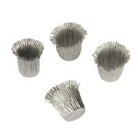 Papstar 18 Kerzenhülsen Ø 1,9 cm x 2,7 cm silber