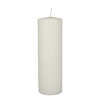Papstar Stumpenkerze &Oslash; 80 mm x 250 mm weiss mit Flachkopf