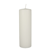 Papstar Stumpenkerze &Oslash; 80 mm x 250 mm weiss mit Flachkopf