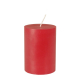 Papstar Stumpenkerze &Oslash; 70 mm x 100 mm rot aus 100% Stearin, durchgef&auml;rbt