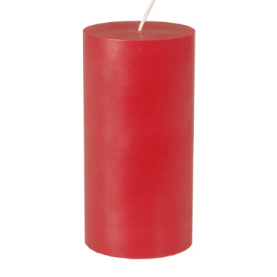 Papstar Stumpenkerze &Oslash; 70 mm x 150 mm rot aus 100% Stearin, durchgef&auml;rbt