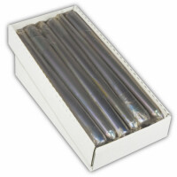 Leuchterkerze &Oslash; 2,2 cm x 25 cm silber einzeln...