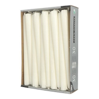 Papstar 30 Leuchterkerzen &Oslash; 2,2 cm x 24 cm weiss aus 100 % Stearin