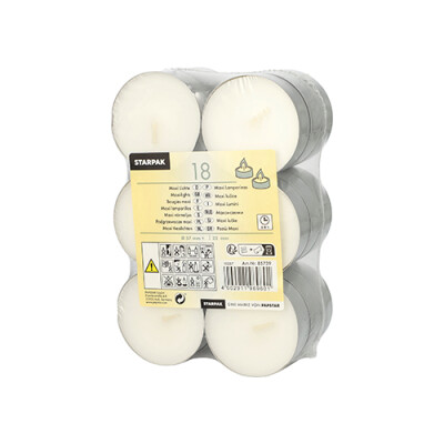 18 Maxi Lichte &Oslash; 57 mm x 19 mm weiss
