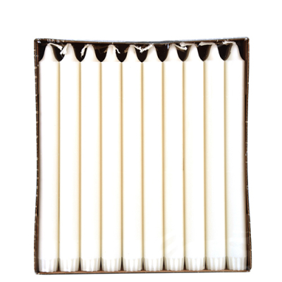 Papstar 30 Kronkerzen &Oslash; 2,2 cm x 24 cm weiss aus 100 % Stearin