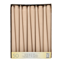 50 Leuchterkerzen &Oslash; 2,2 cm x 25 cm puder