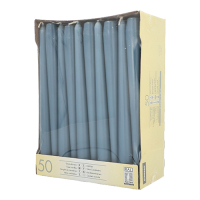 50 Leuchterkerzen &Oslash; 2,2 cm x 25 cm arktikblau